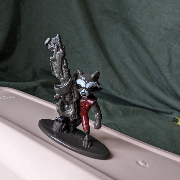 Marvel Rocket Guardians Of The Galaxy Jada Metal Figure 1.5 In 1 1/2" Racoon Toy - Picture 1 of 12